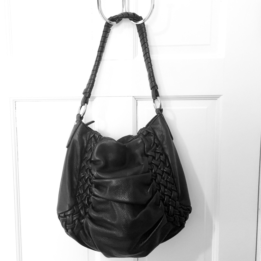 Tosca Blu Black Leather Handbag