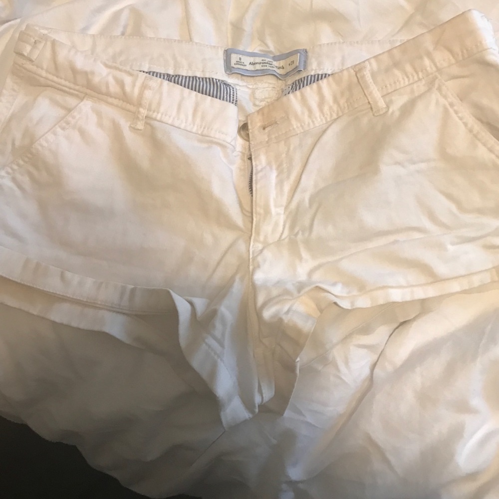 White jean shorts