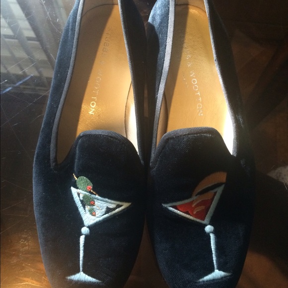 Authentic Stubbs and Wootton Martini Navy loafer - Picture 2 of 6