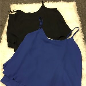 TWO chiffon tank tops