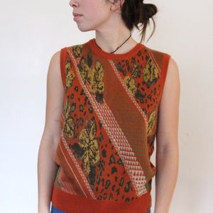 Vintage Patterned Sweater Vest