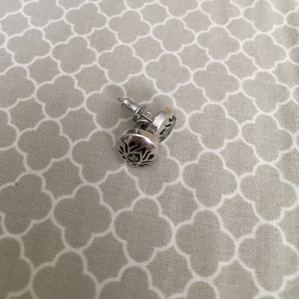 Alex and Ani Lotus Flower Earrings