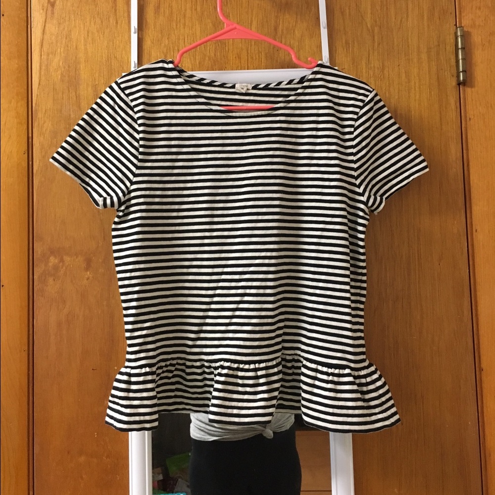 J. Crew Factory Stripped Peplum Shirt