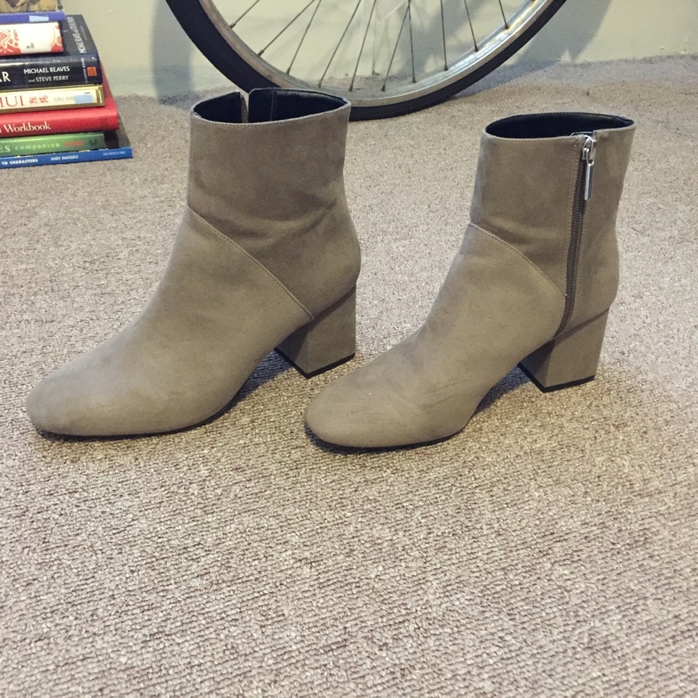 Zara Taupe Suede Boots