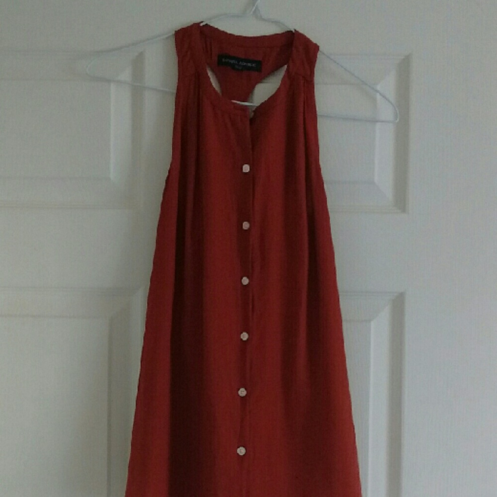 Banana Republic racerback rust button up tank