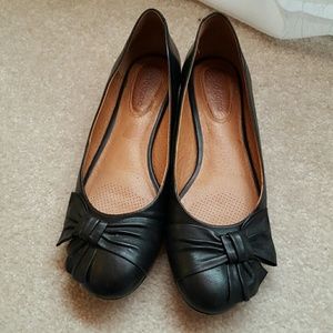 Corso Como leather black flats