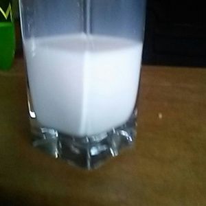 A glass of milk