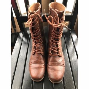 Brown combat boots!