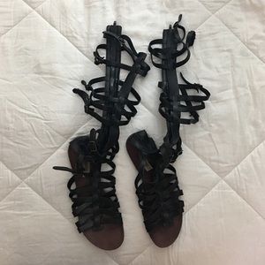 Black Steve Madden Gladiator Sandals