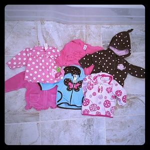 Lot of 6 infant girls jackets sizes 3months-12