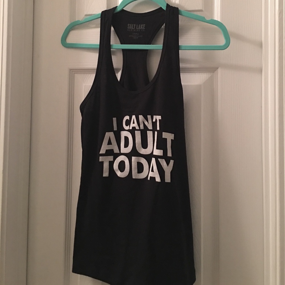 Black razor back tank top
