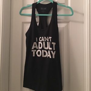 Black razor back tank top