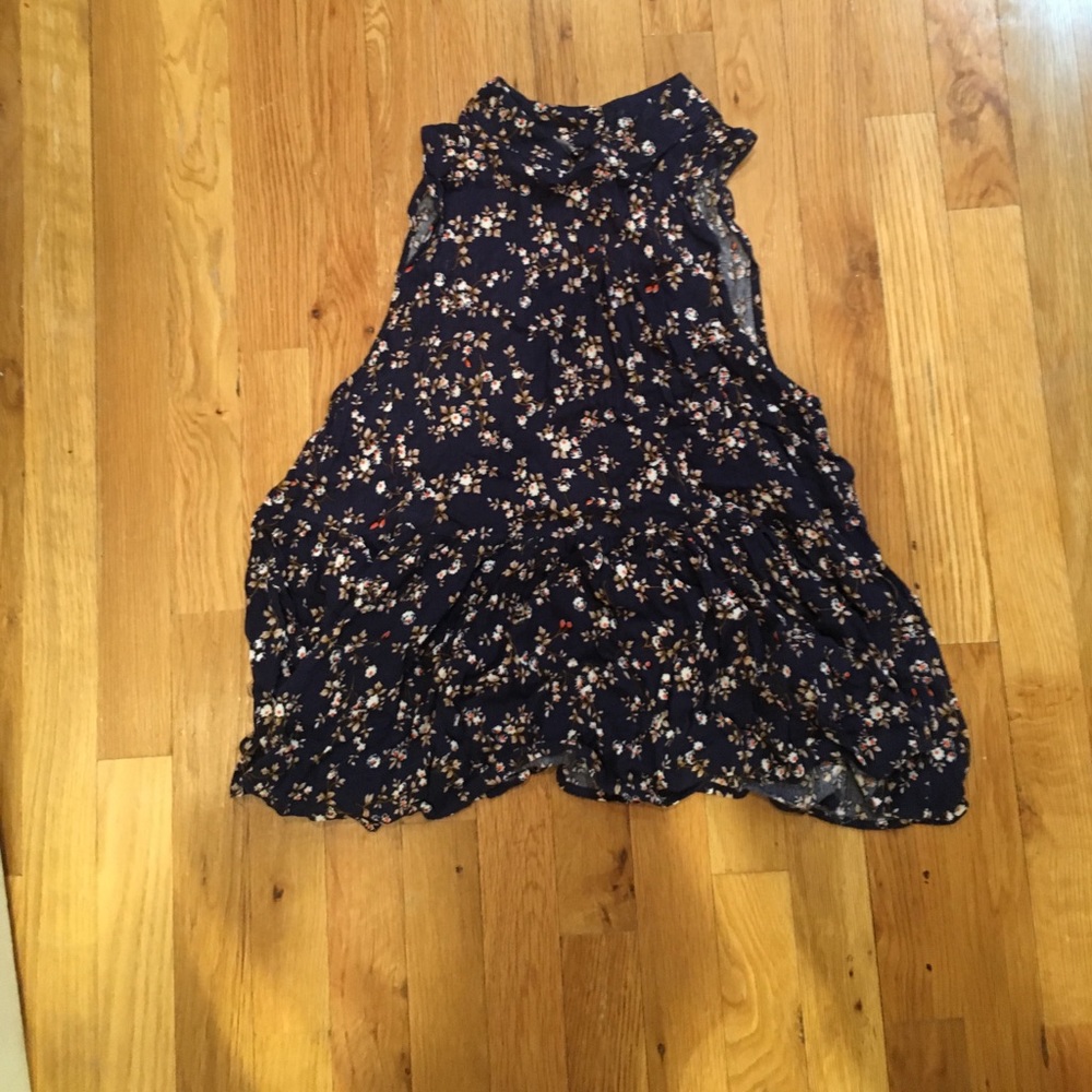 KLD-signature vintage flowing halter floral top