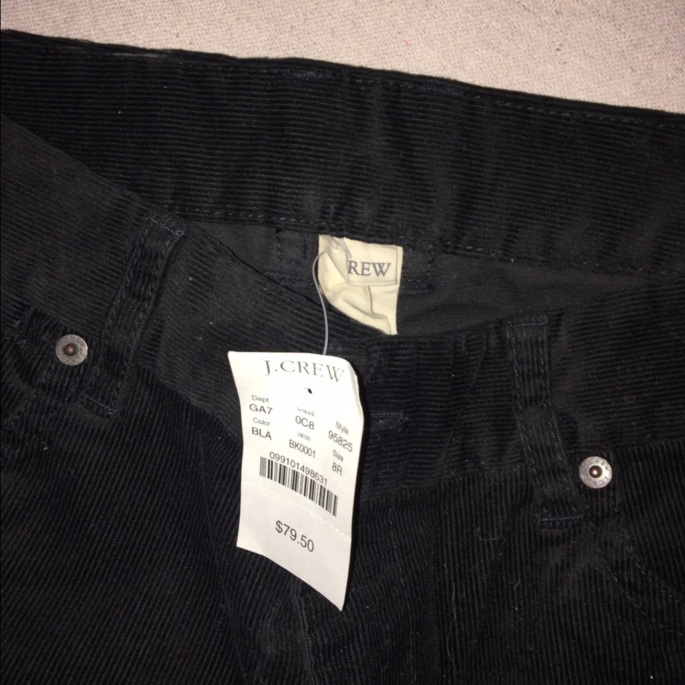J.Crew black velvet pants