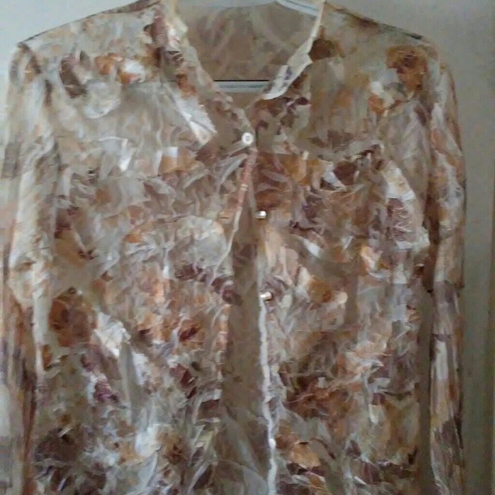 Blouse versatile worn w/ tank top; camisole