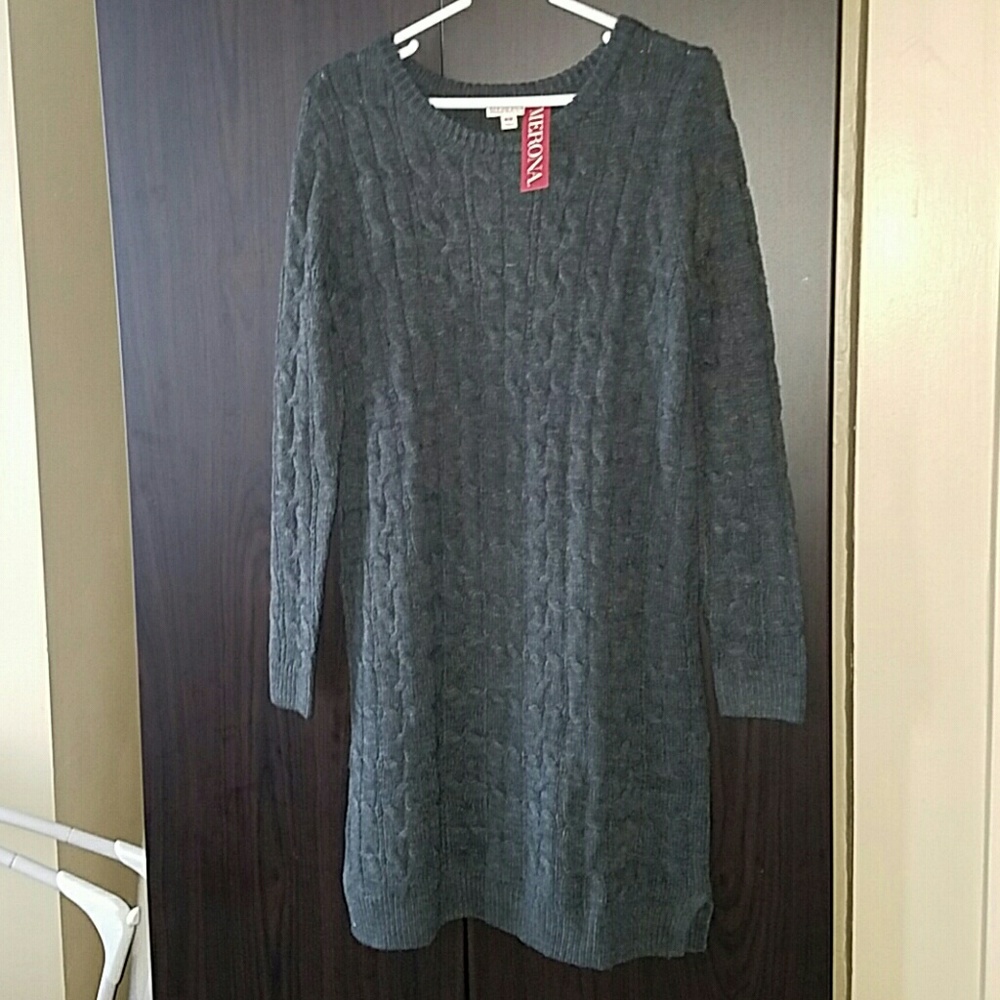 Charcoal gray Merona long sweater dress