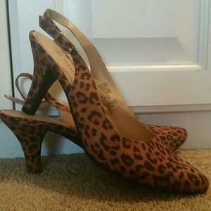 Leopard print high heels