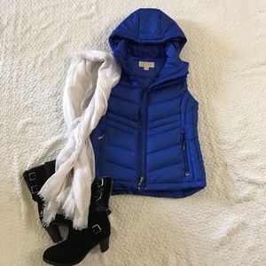 Michael Kors Removable Hooded Down Puffer Vest