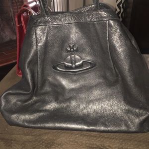 Vivienne Westwood Black leather purse.