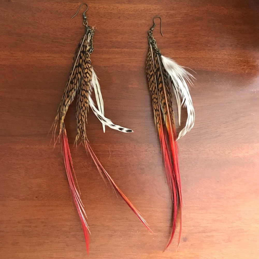 Women's Colorful Feather Earrings