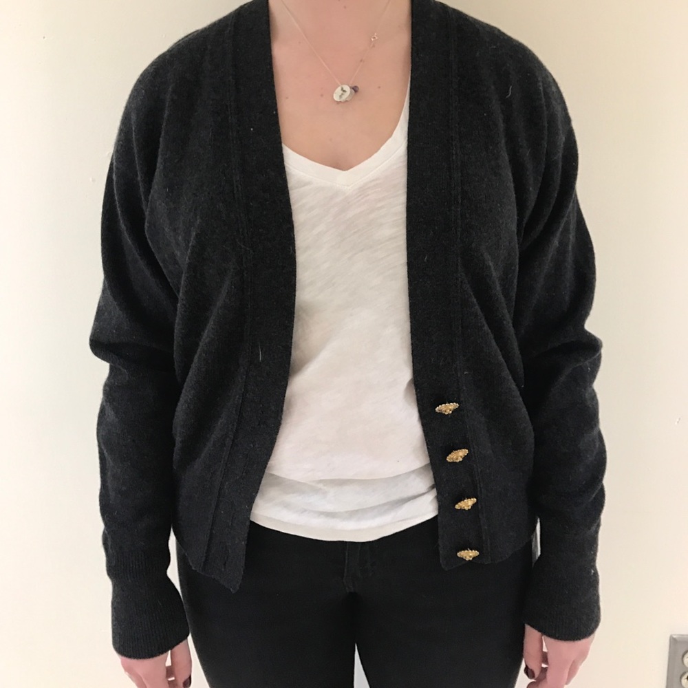 Grey Cardigan (Scottish Cashmere)