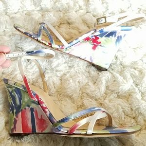 Kate Spade Floral Strappy Wedge Heel Sandal