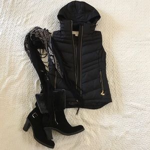 Michael Kors Removable Hooded Down Puffer Vest