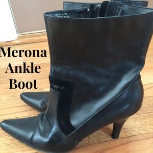 Black Merona Ankle Boots with Heel