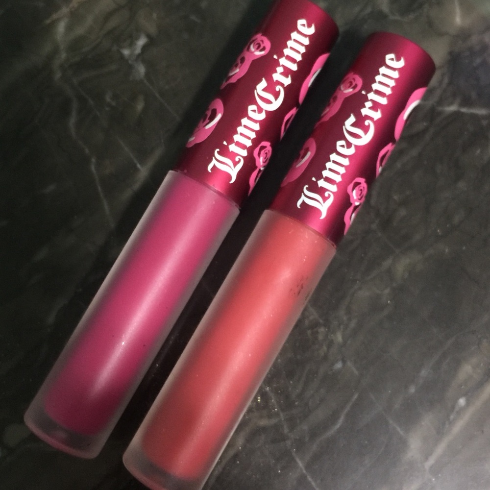Bundle of 2 lime crime liquid lipsticks