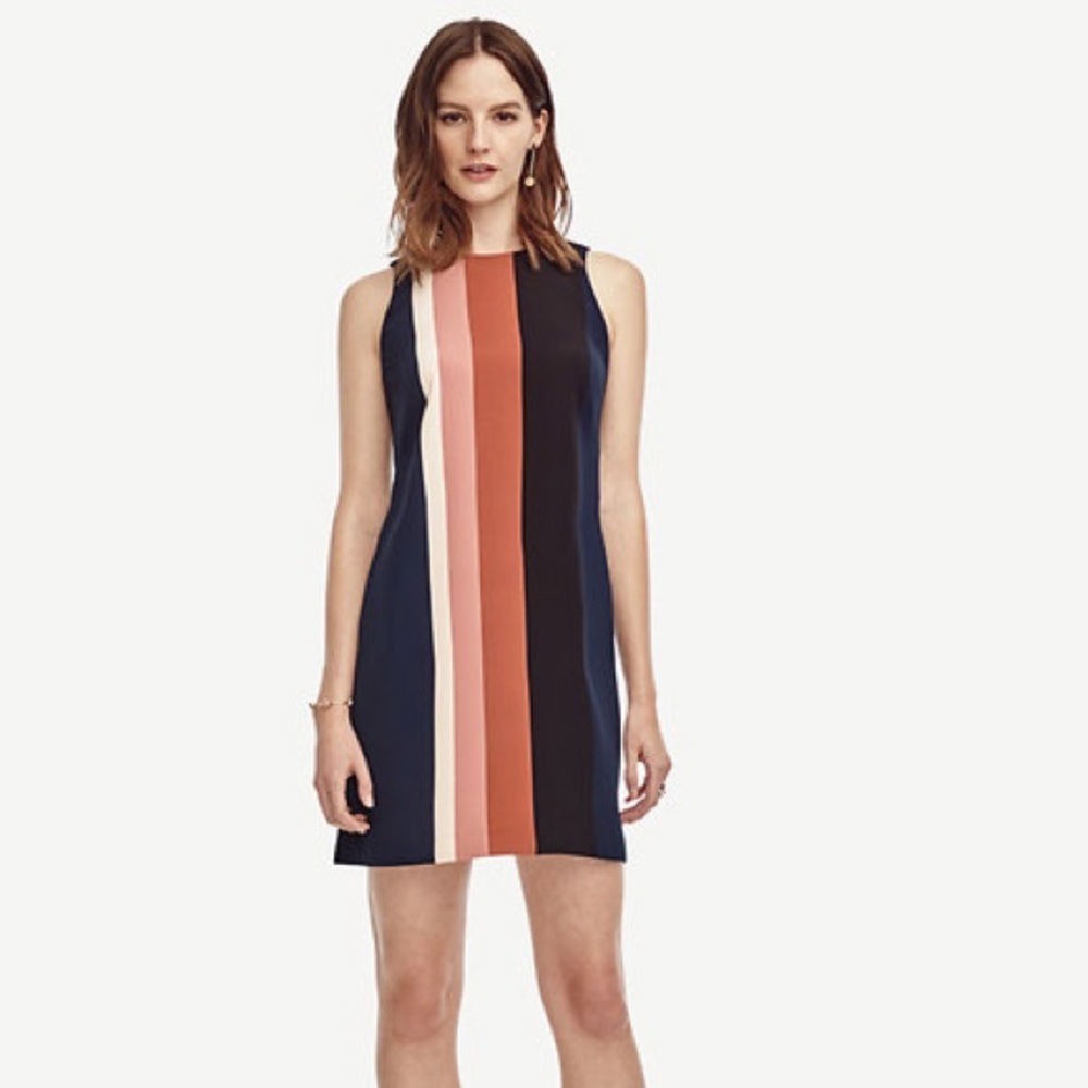 Ann Taylor, Striped Sleeveless Dress