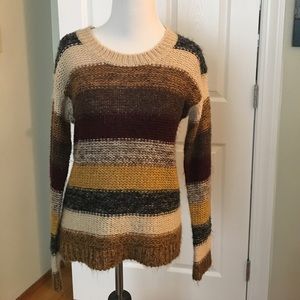 Striped, knitted, sweater