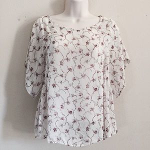 Floral Flowy Chiffon Top