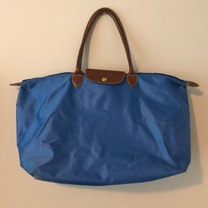 Longchamp Blue X-Large Le Pilage Bag