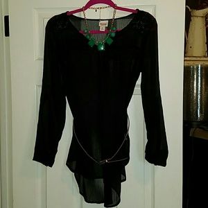 Black sheer top