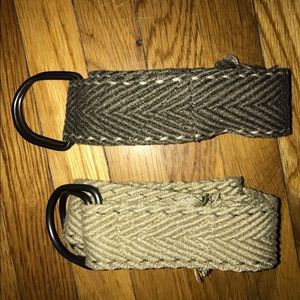 2 D ring buckle belts