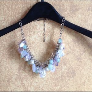 Lavender, sea-foam geeen necklace