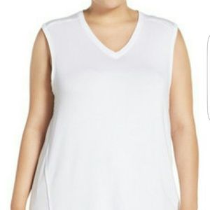 Casual white tunic top, knit top, high low styles