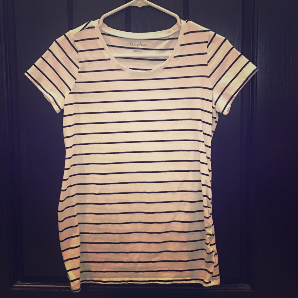 Basic stripped maternity tee
