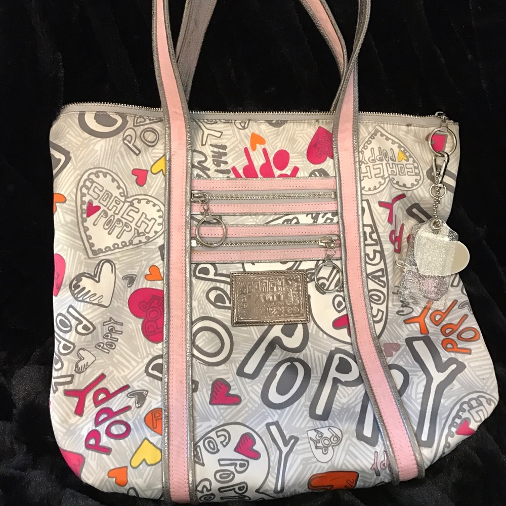 Coach Multi Color Poppy Tote.