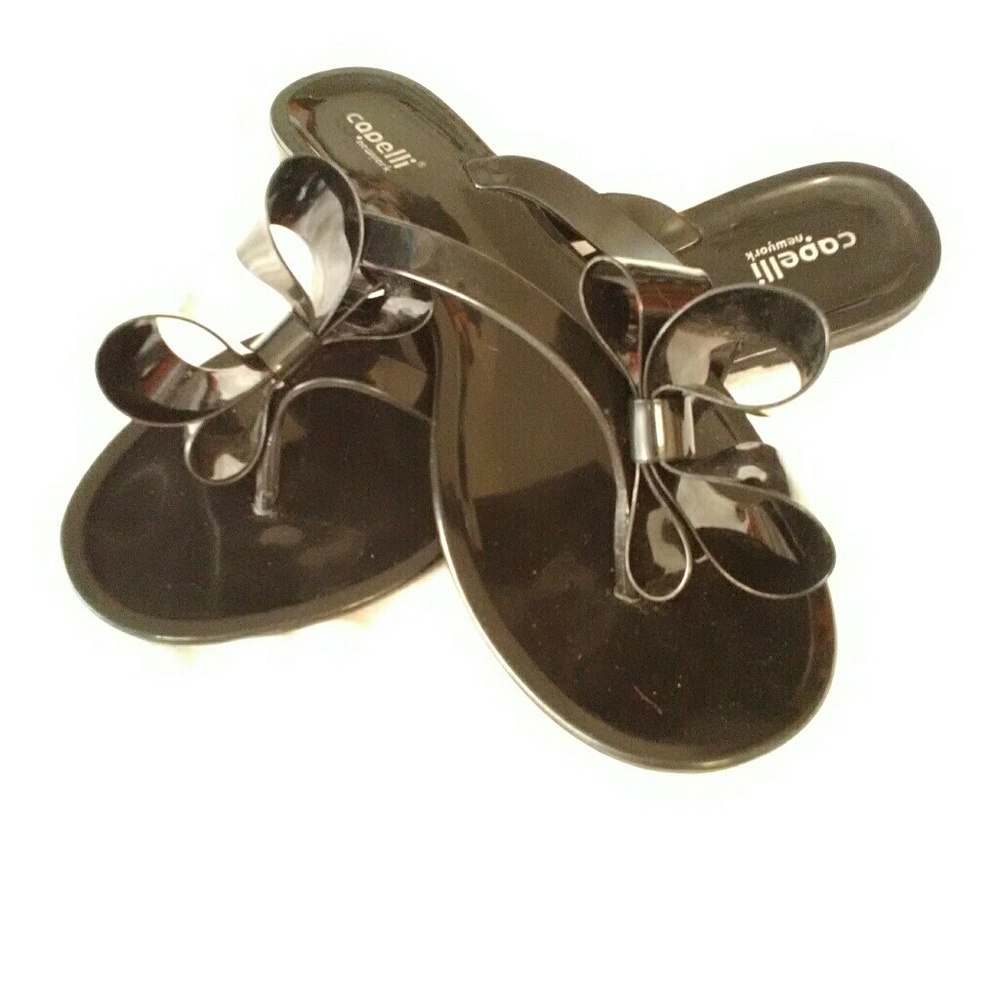 NWOT Capelli Of New York Jelly Bow Flip Flops