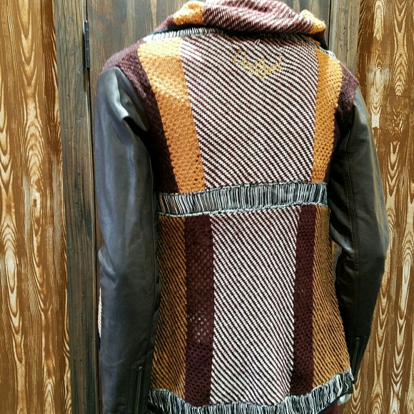 Desigual leather sleeved cardigan - Picture 3 of 6