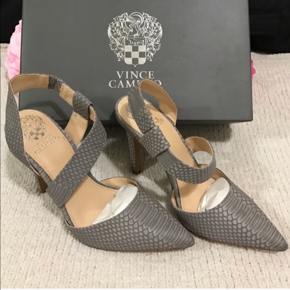 vince camuto gray heels