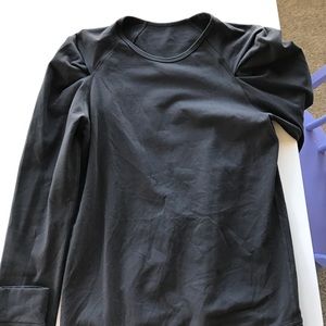 Size 4 lululemon grey wunder under top