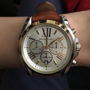 Michael Kors leather strap watch