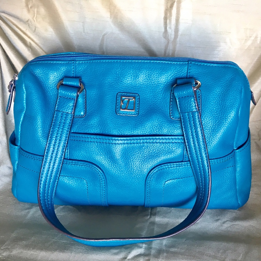 NWOT Blue Leather Tignanello Purse