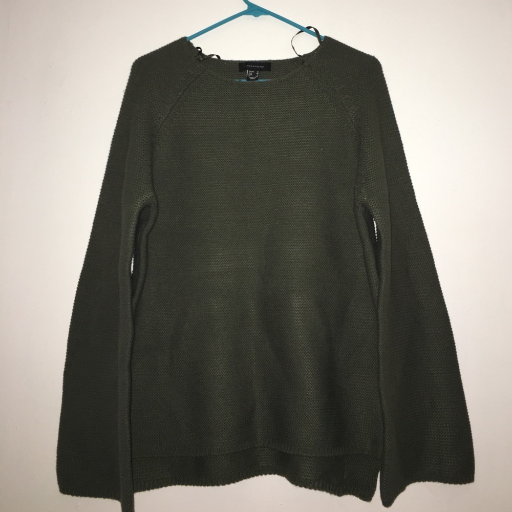Olive green knit sweater