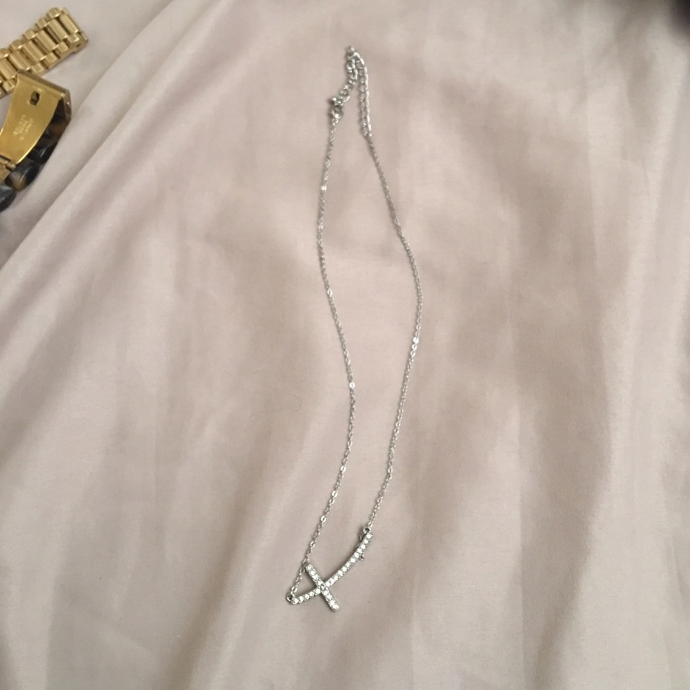 Silver cross necklace
