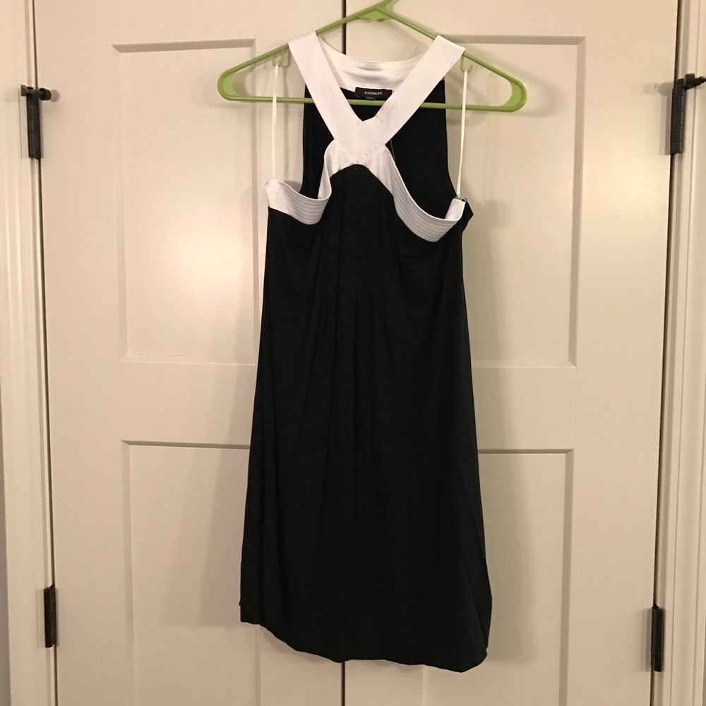 Express Size Medium Black and White Mini Dress