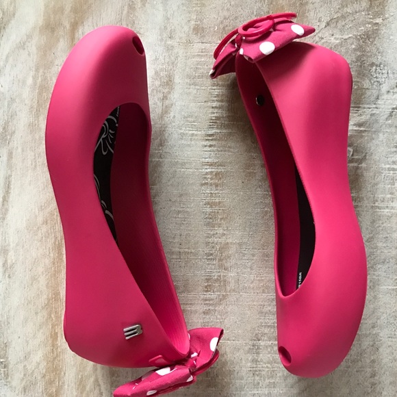 Mini Melissa Mel Ultragirl Minnie Flat/Fush/Sz 13 - Picture 4 of 7