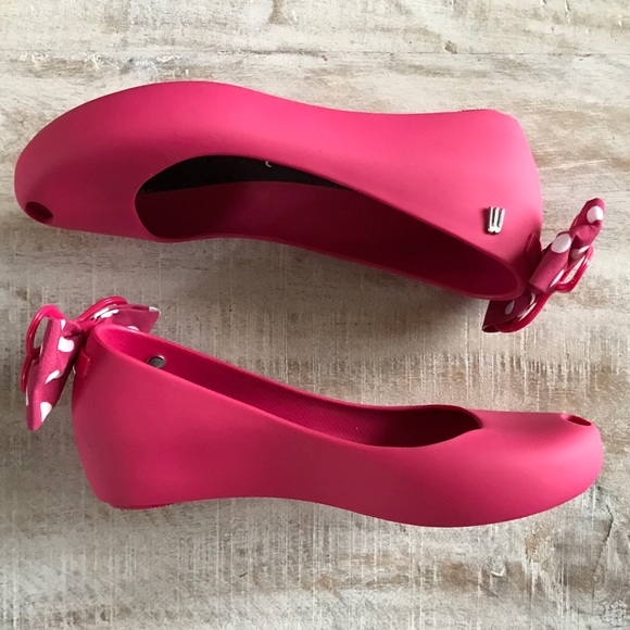 Mini Melissa Mel Ultragirl Minnie Flat/Fush/Sz 13 - Picture 5 of 7